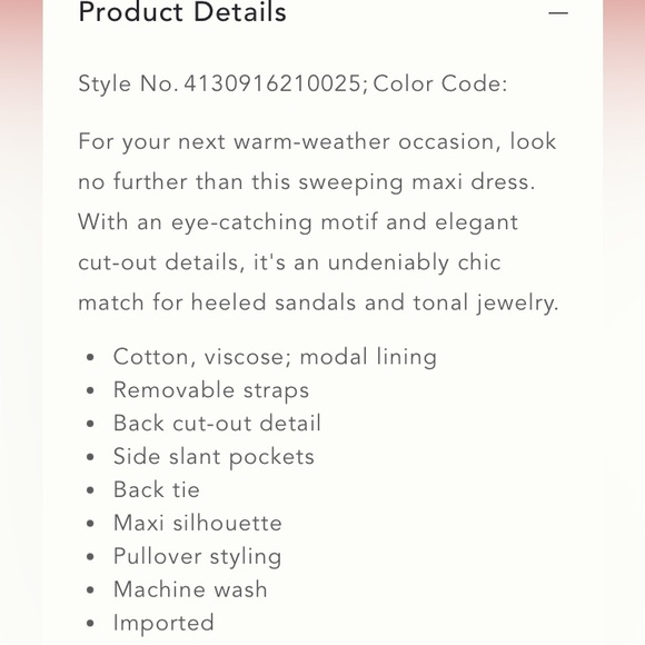 Anthropologie Shirred Cut-Out Maxi Dress - Picture 5 of 6